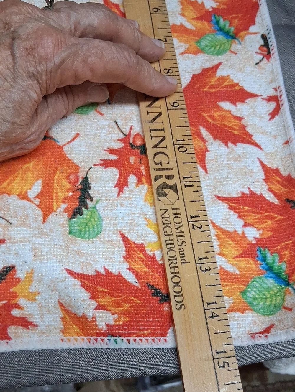 Autumn leaf design hand made dough bowl